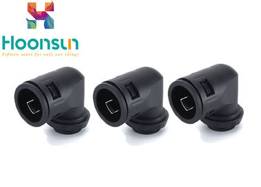 Connecteur à angle droit en nylon adapté aux besoins du client des syndicats de garnitures de glande de câble de couleur