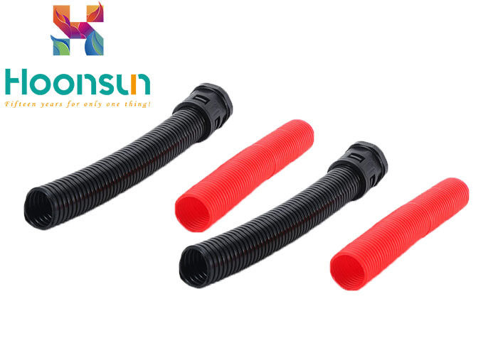 Tuyau ondulé flexible noir et rouge d'AD15.8 de tuyau de plastique standard